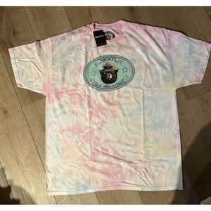 Forever 21 Smokey Bear Tie-Dye Graphic Tee Pink Multicolor 2X Cotton Plus